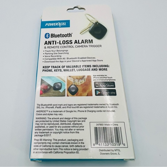 POWERXCEL Bluetooth ANTI-LOSS ALARM & REMOTE CAMERA TRIGGER, GPS TRACKER - Picture 8 of 8